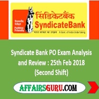 Syndicate Bank PO Exam Analysis and Review 2nd Shift- AffairsGuru