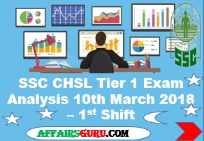 SSC CHSL Tier 1 Exam Analysis 10th March 2018 Shift 1