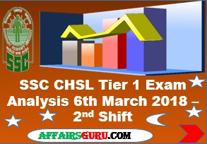 SSC CHSL Tier 1 Exam Analysis 6th March 2018 Shift 2