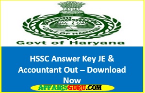 HSSC Answer Key JE & Accountant - Download Now
