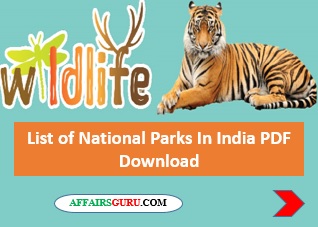 List of National Parks In India pdf