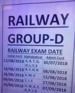 RRB Group D Exam Date Released