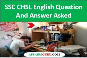 SSC CHSL English Question And Answer