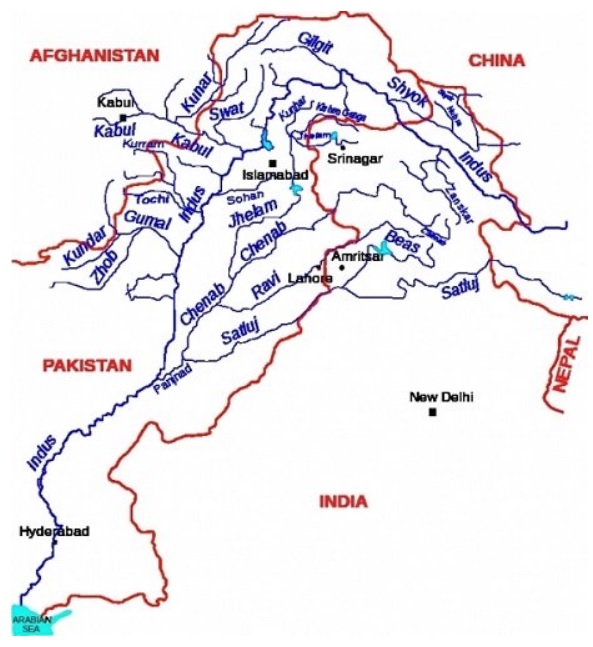 Rivers Map of India