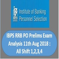 IBPS RRB PO Prelims Exam Analysis 11th Aug 2018