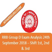 RRB Group D Exam Analysis 24th September 2018 All Shifts