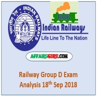 Railway Group D Exam Review 18th Feb 2018