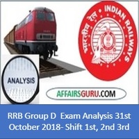 RRB Group D exam Analysis 31st October 2018