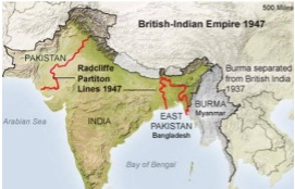 Radcliffe Partition Lines 1947