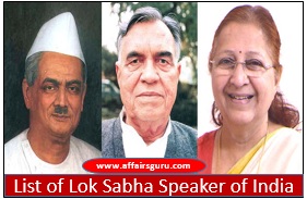 List of Lok Sabha Speaker of India PDF