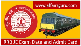 RRB JE Exam Date and Admit Card