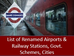 List of Renamed Airports & Railway Stations